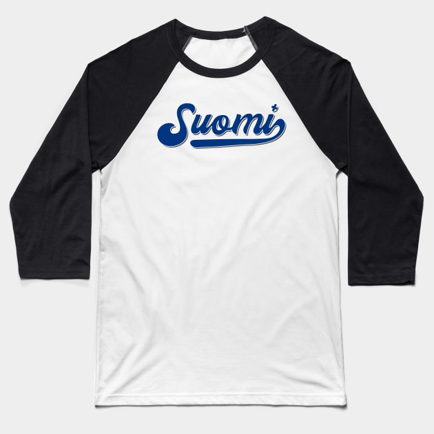 Finland Suomi Finnish Flag Helsinki Gift Idea Baseball T-Shirt by JeZeDe